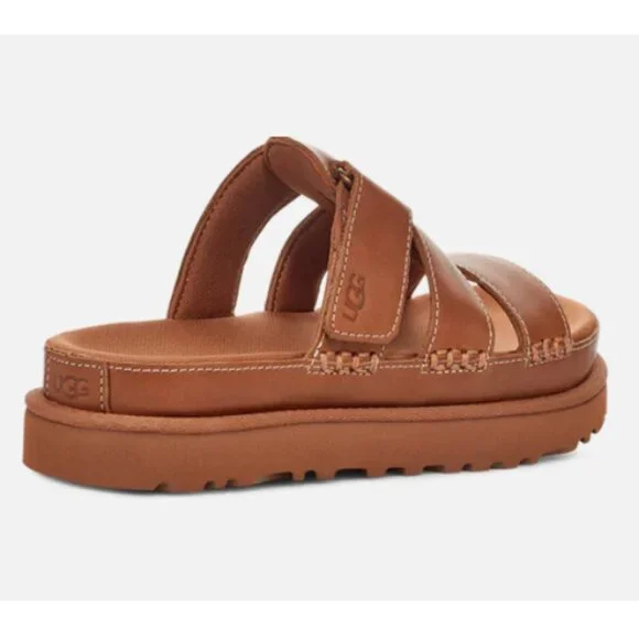 UGG  Goldenstar Slide Tan Leather 8 NWT 🏝️ 🏖️ - Picture 5 of 10